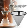 thumbnail image 4 of Qiilu YJ-99A3 Stainless Steel Coffee Filter Tea Coffee Dripper Coffee Mesh Strainer,Coffee Filter, Stainless Coffee Filter, 4 of 8