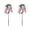 Pink, variant on 2-Pack Solar Wisteria Garden Lights with Realistic Silk Flowers and Stainless Steel Ground Insert for Outdoor Patio and Pathway Decoration