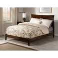 thumbnail image 2 of AFI Metro Full Low Profile Wood Platform Bed Frame with Panel Headboard, Walnut, 2 of 9