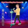 thumbnail image 3 of Kids Karaoke Machine For Girls With Adjustable Stand, Bluetooth Karaoke Microphone With Vioce Changer, Singing Recorder - Microphones For Singing Birt, 3 of 5