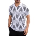 thumbnail image 2 of Blusas y camisas de manga corta y cuello redondo para hombre. Camisas casuales de moda para hombre. Blusa de manga corta y cuello redondo de color liso., 2 of 3