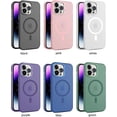 thumbnail image 6 of Compatible with iPhone 15 Frosted Case Magnetic Wireless Charging Case for Men Women Slim Soft TPU Cover Fashion Luxury Protection Shockproof Translucent Matte Phone Case, Blue, 6 of 9