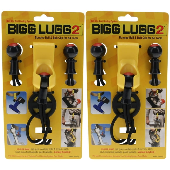 Superior Parts Bigg Lugg BL2-3BM Belt Clip Tool Holder System with 3 Ball Bungees - 2 Pack