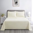 thumbnail image 4 of REJODA-Ultra Soft Silky Deep Pocket Solid Rayon from Bamboo All Season 6 Pieces Sheet Set with 4 Pillowcases, Ivory Color King Size, 4 of 4