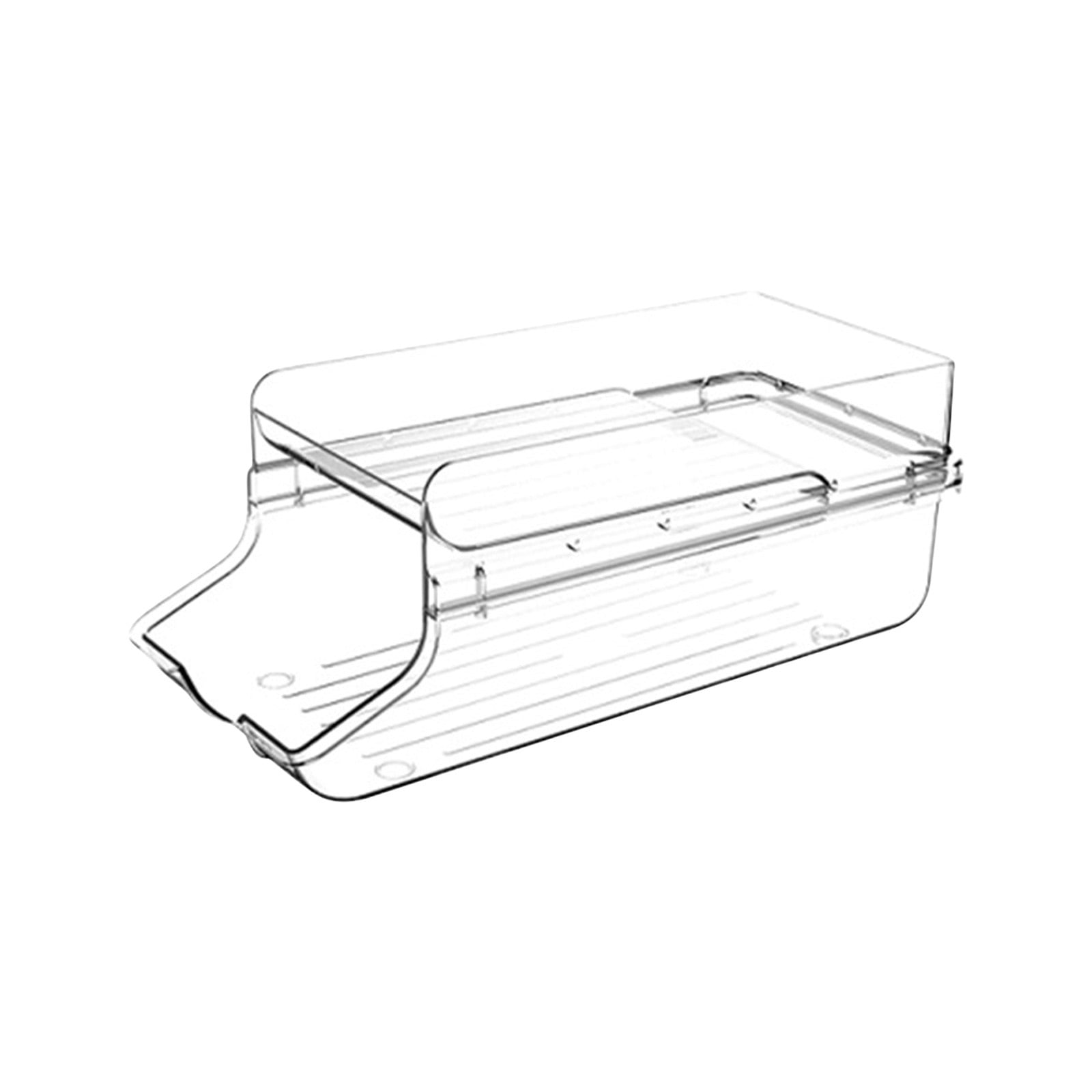 Deeceymbur Japanese Refrigerator Beverage Storage Box - Food Grade Double Layer Beer Drink Can Storage Rack for Kitchen Sorting and organization B