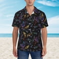 thumbnail image 2 of Honeii Lavender Flowers Print Men’s Hawaiian Shirt,Classic Button-Down Short Sleeve Shirt, for Beach, Vacation, and Outdoor Activities,XX-Large, 2 of 7