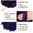 thumbnail image 2 of 8 Inch Spring Twist Hair,Synthetic Braiding Hair Extensions for Woman Girls Spring Twist Crochet Braids, Fluffy Twist Hair Ombre Crochet Braids Synthetic Braiding Hair Extensions, 2 of 6