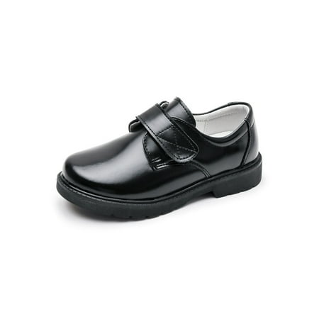 

Rotosw Boy Dress Shoes Faux Leather Flats Uniform Loafers Lightweight Comfort Loafer Wedding Soft Casual Shoe Faux Leather Black 11C