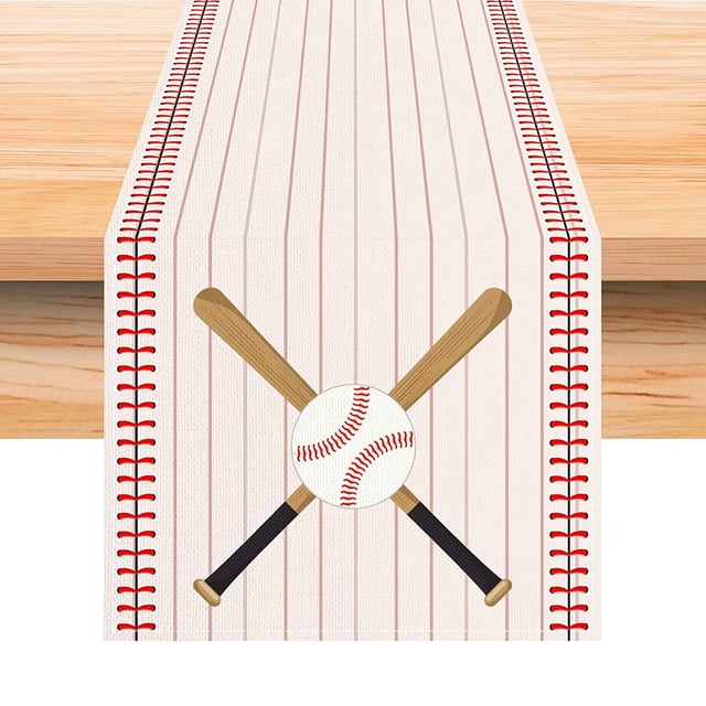 Camino de mesa con diseño de cancha de fútbol americano, decoración para fiesta de cumpleaños, fútbol americano, decoración para mesa de cocina, comedor, casa de campo, 13 x 72 pulgadas