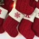 thumbnail image 4 of Calcetines de Navidad con letras y nombre, medias de punto con alfabeto, copo de nieve rojo, decoraciones colgantes de árbol de Navidad para el hogar, regalos de navidad, 4 of 4
