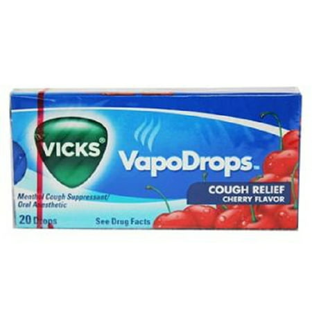 Vicks VapoDrops Cough Relief, Cherry Flavor 20 ea