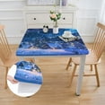 thumbnail image 2 of Acheng Snowy Night Square Tablecloth 100% Polyester Fiber 46*46, 2 of 8