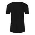 thumbnail image 5 of Endives Women's Casual Pleated Round Neck Button Open Short Sleeve Loose T Shirt Shirt Top, 5 of 5