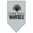 thumbnail image 3 of Pet and Dog Bandana Screen Printed, "Gobble Til You Wobble", 3 of 10