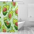 thumbnail image 2 of FREEAMG Avocado Animals Shower Curtain for Bathroom Modern Bathroom Decor Waterproof Washable Fabric Shower Curtains with 12 Hooks for Hotel Bathroom Bathtubs 60x72 Inch, 2 of 6