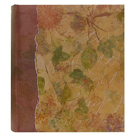 ECO-Paper AUTUMN LEAVES album holds 300 4x6-4x12 photos Bi-Directional w memo area - 4x6