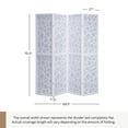 thumbnail image 6 of Roundhill Furniture Giyano Rice Paper/Wood 4-Panel Screen Room Divider in White, 6 of 7
