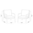 thumbnail image 4 of Better Homes & Gardens Prado 2-Piece Steel Outdoor Club Chair Set with Cushions, Brown, 4 of 8