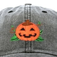 thumbnail image 2 of DALIX Jack-O-Lantern Halloween Pumpkin Hat Mens Womens Baseball Cap Vintage in Black, 2 of 7
