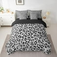 thumbnail image 2 of Homewish Leopard Print Bedding Comforter Set 7pcs for Teens Boys Girls,Animal Print Queen Bedding Sets Super Cozy,Black Grey Queen Sheet Sets,Luxury Bedroom Decor,Reversible, 2 of 8
