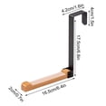 thumbnail image 4 of SDNall Solid Wood Door Behind The Hook Overnight Clothing Bag Cap No Storage Rack Wall-mounted Door-back Type Free Punching Hanger, 4 of 9