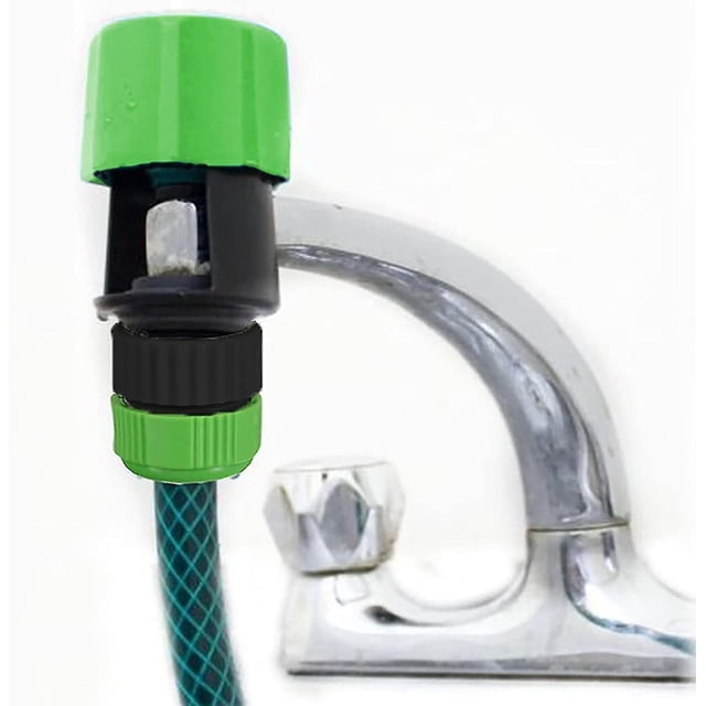 Conector de manguera para grifo de riego de jardín, conector de manguera, conector de grifo mezclador, adaptador de manguera para interior y exterior, 1 unidad verde