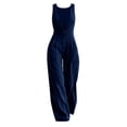 thumbnail image 5 of Edvintorg Women's Casual Loose Jumpsuits One Piece Sleeveless Wide Leg Long Rompers with Pockets Plus Size Clothes for Women, 5 of 8