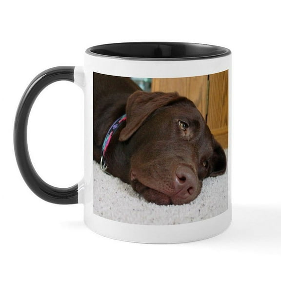 CafePress - Chocolate Lab Thoughts Mug - 11 oz Ceramic Mug - Novelty Coffee Tea Cup