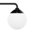 thumbnail image 3 of Hunter - Hepburn 3-light Matte Black, Medium Size Vanity Light, Dimmable, Modern Style, for Bedrooms, Dining, Living Rooms - 45226, 3 of 6
