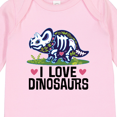 thumbnail image 4 of Inktastic Girl Dinosaur I Love Dinosaurs Girls Long Sleeve Baby Bodysuit, 4 of 5