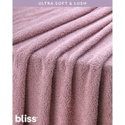 Bliss Travel Blanket Set - 4 Piece Plush Travel Blanket, Carry On Bag, Sleep Mask and Scrunchie