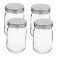 thumbnail image 4 of Pretyzoom Glass Mason Jars with Lids for Kitchen Use Transparent Honey Storage Sealed Jar 4pcs Wide Mouth, 4 of 8