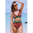thumbnail image 6 of ROASO Women's V Neck Leopard Printed High Waist Sexy Swimsuit Two Piece Swimwear Bikini Set, 6 of 8