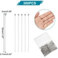 thumbnail image 3 of About 300pcs Stainless Steel Head Pins 50mm Straight Ball Head Pins Metal End Eye Pins Findings Earring Pins for Jewelry Making, 3 of 6