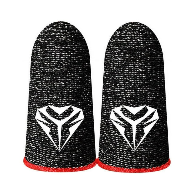 Fundas para Los Dedos Btafrte 1 Par para PUBG Transpirables A Prueba Sudor Rojo