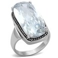 thumbnail image 1 of Alamode LO2958-6 Women Rhodium Brass Ring with AAA Grade CZ in Clear - Size 6, 1 of 1