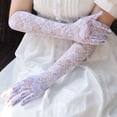 thumbnail image 4 of PMVFHDE Black Gloves Womens Short Lace Breathable Riding Sunscreen Wedding Gloves Ice Silk Non Slip Screen, 4 of 6