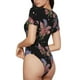 thumbnail image 2 of Balery Bouquet Body de cuello redondo de manga corta para mujer Tops de manga corta Tops básicos-Small, 2 of 7