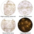 thumbnail image 5 of 2Pack Christmas Tree Topper Bow,11.8 x 15.4 inch Burlap Lighted Bow Xmas Wreath Burlap Bow LED Lights Bow Winter Door Wall Decor Christmas Tree Topper for Indoor Outdoor Winter Xmas Decoration, 5 of 9