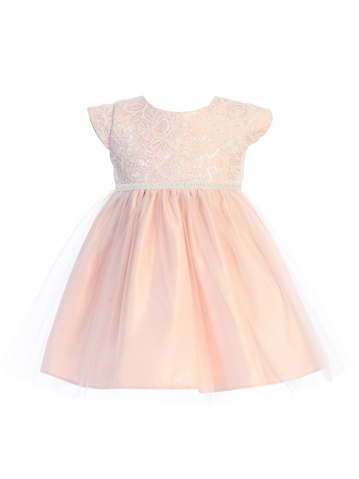 pearl flower girl dress