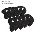 thumbnail image 2 of Naiovety Paquete de 10 fundas para palos de Golf, Kit de fundas para cabeza de etiqueta de número, Protector portátil para deportes al aire libre, Golf Negro Naiovety OD021171-03, 2 of 6
