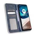 thumbnail image 4 of Compatible with Motorola Moto G42 Case Magnetic Closure Vintage Pattern PU Leather Wallet Cover with Card Slots-Blue, 4 of 5