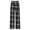 Black-1, variant on Women's Plaid Wide Leg Pants Casual Elastic High Waist Casual Trendy Long Pants Loose Fit Lounge Pants Trousers,Free Size