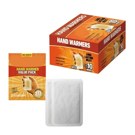 40Piece Hand Warmers Quick Heating Packs Warming Patches for Winter Outdoors,Camping, Fishing, Office Enjoyment Use