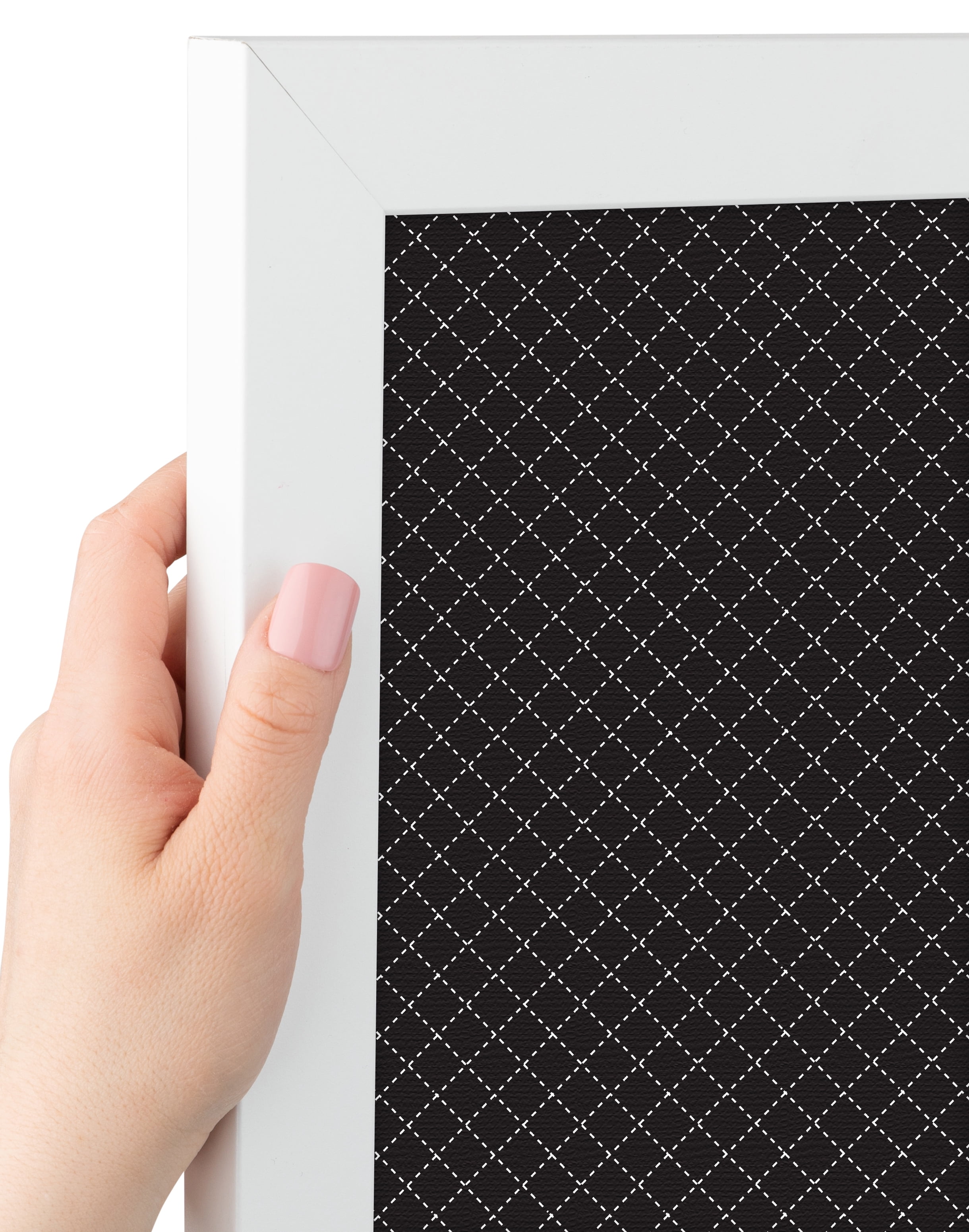 PinPix 21x17 Custom Cork Bulletin Board Black Diamond Poster Board Has a Fabric Style Canvas Finish, Framed in Black Diamond, by ArtToFrames (PinPix-120)