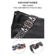 thumbnail image 3 of Bolsos cruzados de piel vegano AUYOCO A-black con correa de guitarra 12.2 x 3.94 x 10.63, 3 of 5