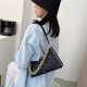 thumbnail image 5 of Bolso de mujer con estampado informal, bolsos de hombro con cadena de PU para las axilas (negro) Likrtyny Para estrenar, 5 of 9