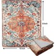 thumbnail image 4 of Orange Blue Boho Blanket Soft Flannel Lightweight Rust Teal Bohemian Throw Blanket Cozy Warm Vintage Aztec Carpet Blankets All Seasons Living Room Decor for Couch Chair Bed Sofa Office 40x50 inch, 4 of 6