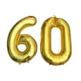 thumbnail image 1 of 1 Set Gold Number 60th Balloon Golden 40 Inch Aluminum Foil Jumbo School Class Parties, 1 of 8