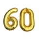 thumbnail image 1 of Globos dorados de 40 pulgadas con número 60 para fiestas, festivales, cumpleaños, aniversarios, globos jumbo de aluminio, suministros para fiestas, accesorios para fotos., 1 of 6